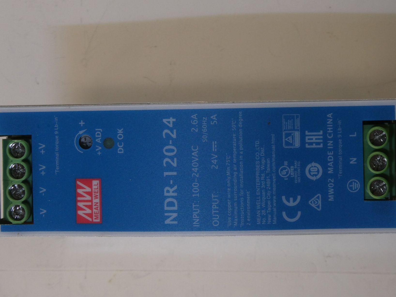 Componenti elettronici: MEAN WELL NDR-120-24 Netzteil – Usato da Fulenbach venduto da Hach0 5