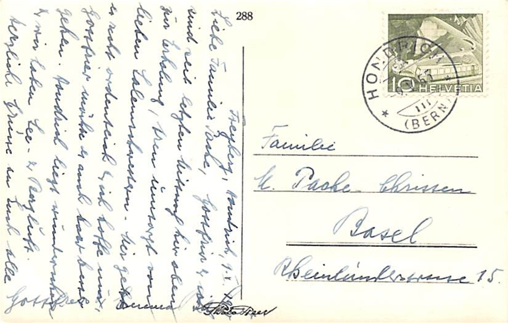 Cartoline postali: Spiez, Hondrich – Usato da Ottikon b.Kemptth. venduto da Neptun1974 1