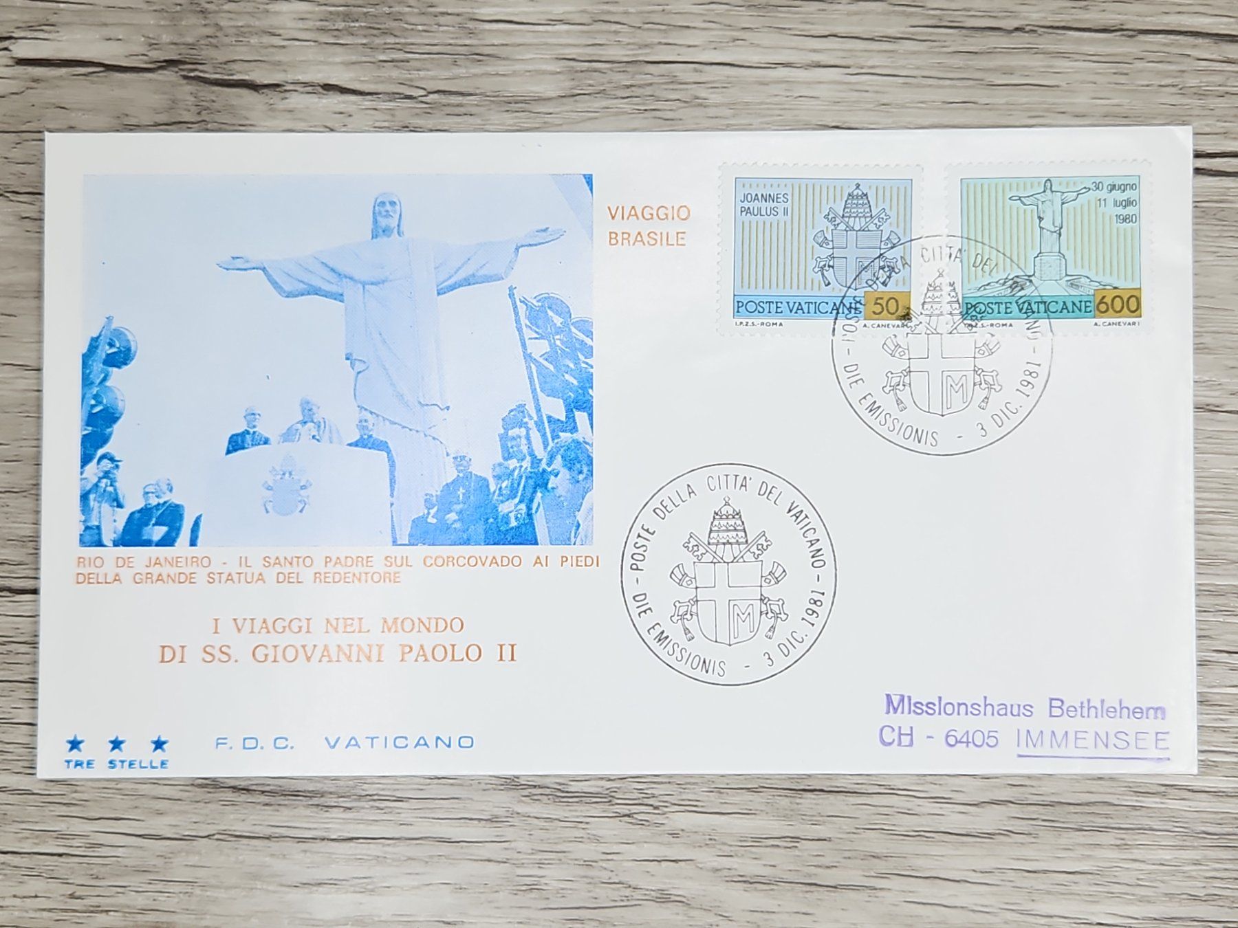 Tutti i francobolli: CL05 Enveloppe + Timbre Poste Vaticane 1985 – Usato da Cousset venduto da Patrick_Collections