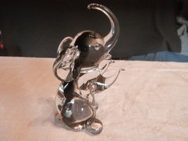 Glas Elefant sitzend massiv (Gewicht über 1kg) whs. Murano