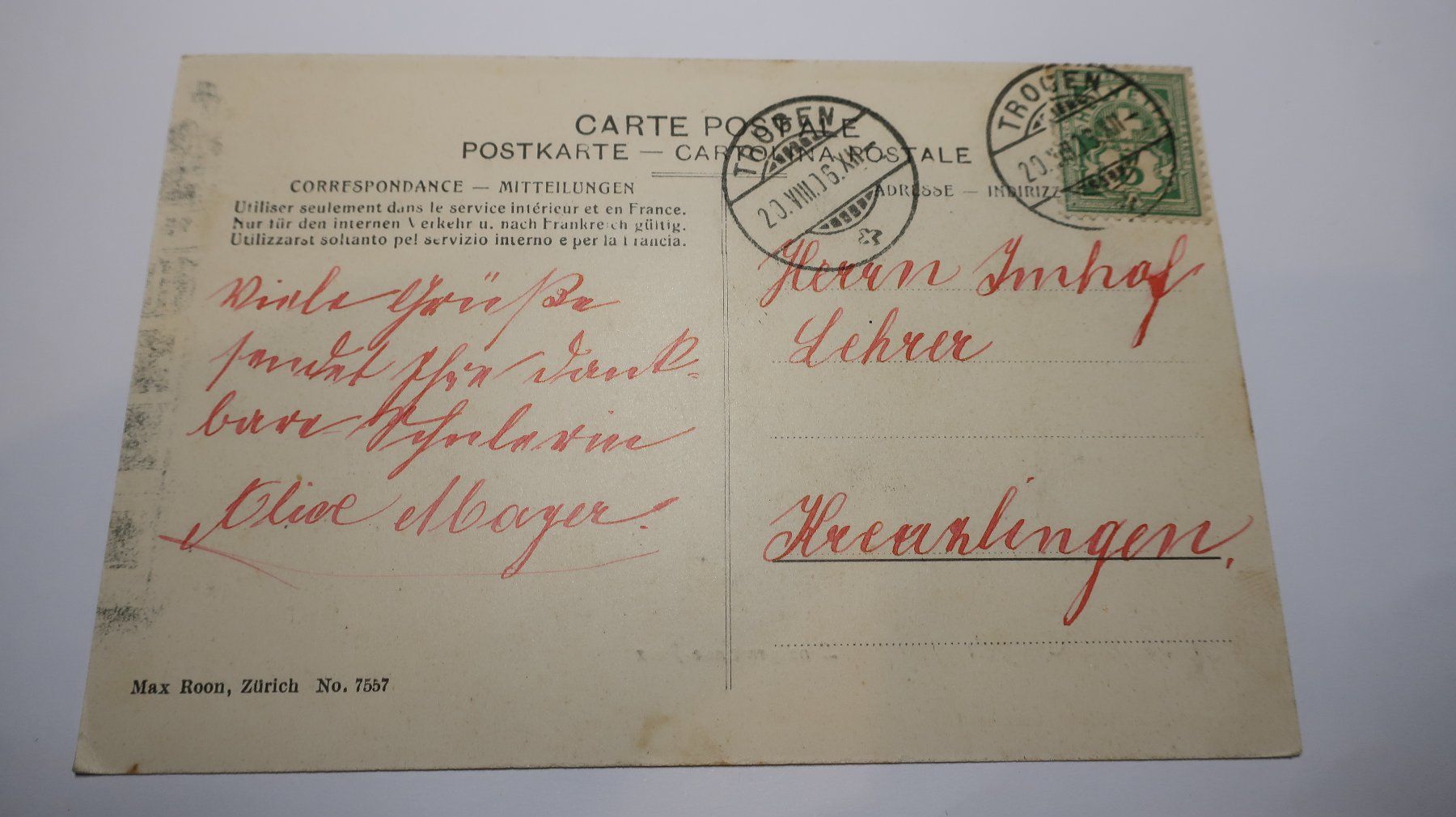 Cartoline postali: Gruss aus Trogen Landsgemeinde Platz  1906 – Usato da Cormoret venduto da Pascalll2001 4