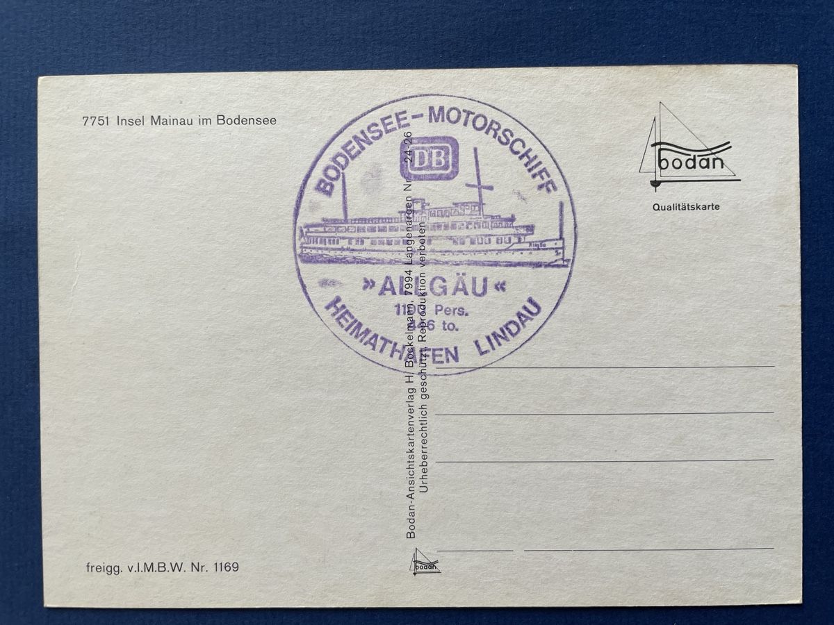 Cartoline postali: Ältere Ansichtskarte: Insel Mainau Bodensee, Schiffstempel – Usato da Neuhausen am Rheinfall venduto da Arielle55 1