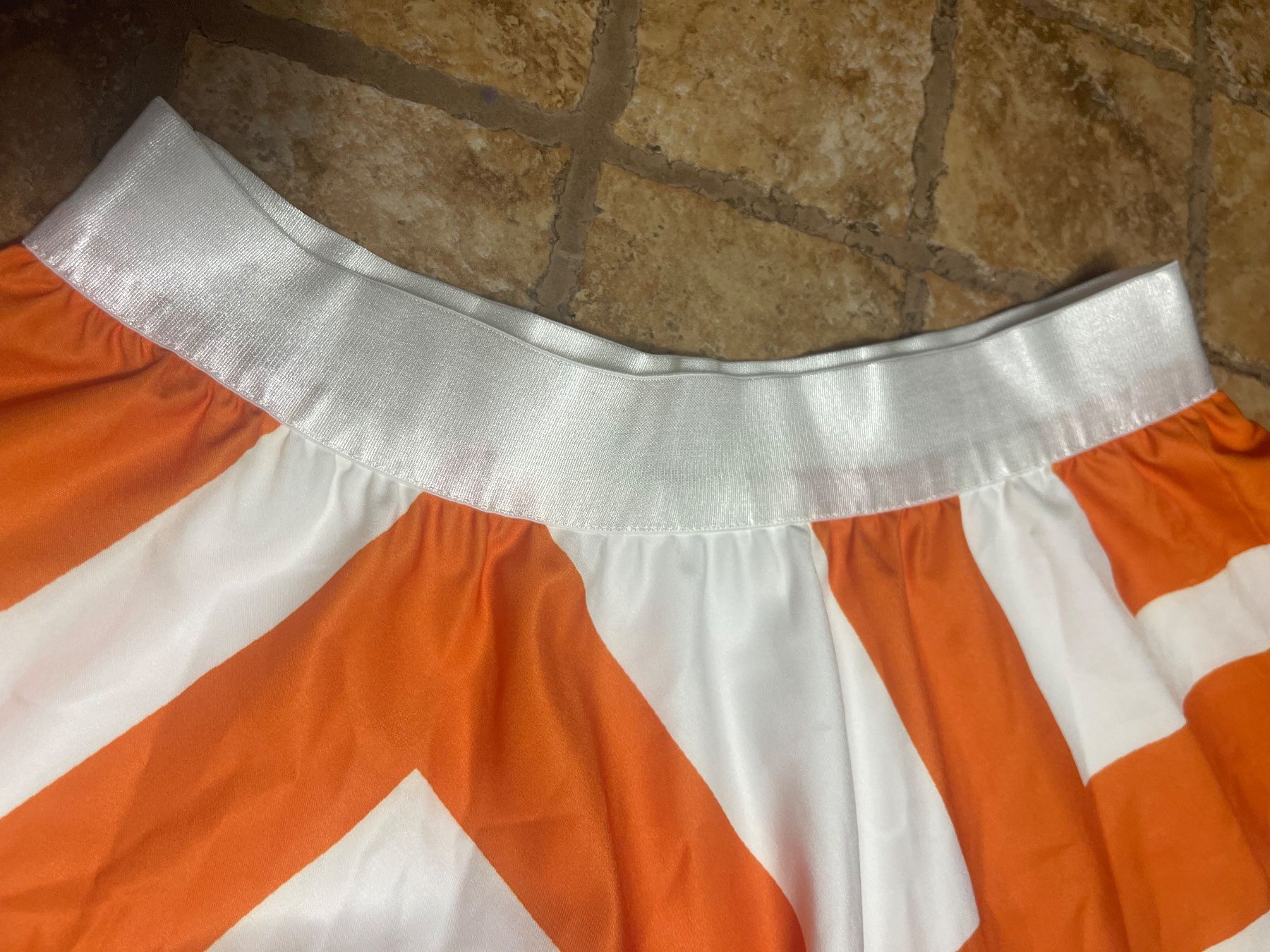 Gonne: Chic Maxi Gonna arancione e bianca a zigzag -estiva – Nuovo e nell'imballaggio originale da Gordevio venduto da LanaZimm 5