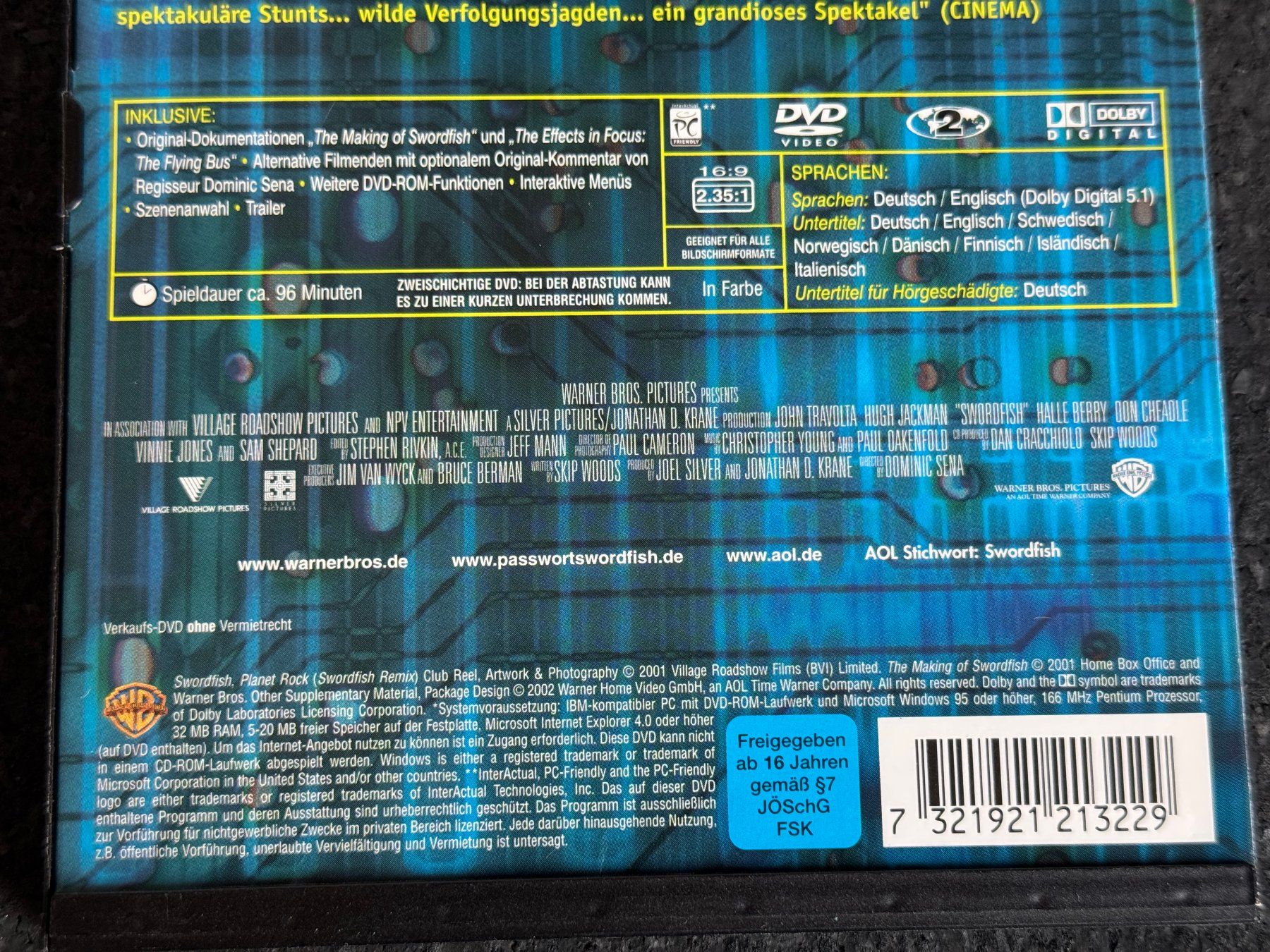Tutti i DVDs: Passwort Sword Fish DVD DE/EN – Usato da Fribourg venduto da tschjoly 3