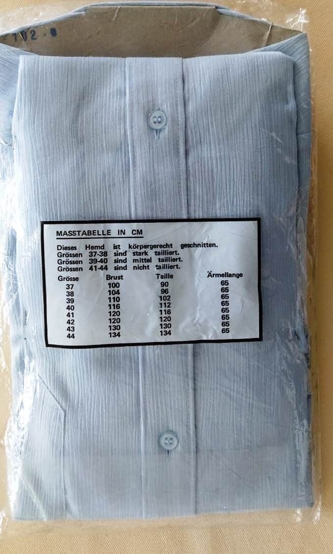 Camicie: Hemd in Hellblau - Grösse 38 - – Nuovo e nell'imballaggio originale da Zürich venduto da -italo- 1
