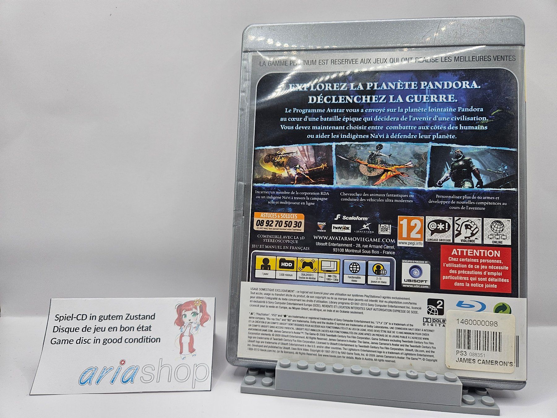 Sony Giochi: Avatar: The Game PS3 DE / FR / EN CIB – Usato da Hauterive NE venduto da ariashopch 1