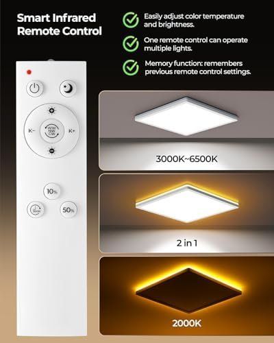 Kronleuchter & Deckenlampen: LED Deckenleuchte Flach Dimmbar 24W Deckenlampe 2000K Warm – Neu und originalverpackt aus Hundwil von pak_7zvn 5