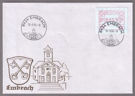 ATM 6_8424 EMBRACH_FDC Werbestempel 10.9.84_K949 > ERSTTAG !