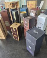 18 Whisky Boxen leer, Holz- Alu- Kartonbox, Verpackung