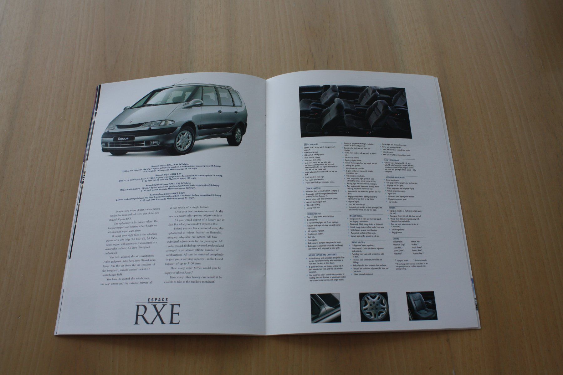 Renault Documenti: Renault Espace - Original Prospekt - 3/1999 – Usato da Wikon venduto da erwin400 6