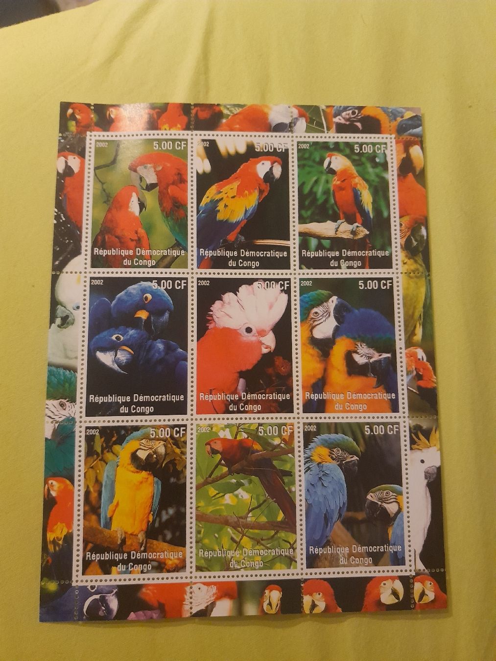Tutti i francobolli: Timbre rare : Collection complète de perroquets du Congo! – Nuovo (secondo la descrizione) da Marly venduto da globetrotter1723