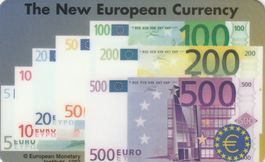 Taxkarte Euro Noten