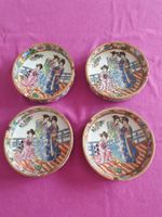 Vintage Aschenbecher Japan Porzellan –Geisha Motiv Golddekor