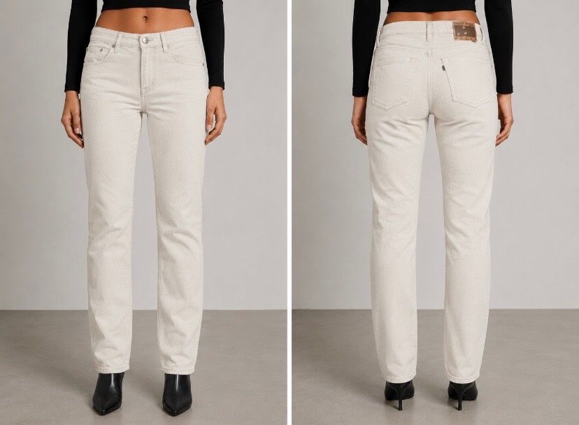 Nafnaf Jeans: Jeans coton et lin - Naf Naf – Nuovo (secondo la descrizione) da Genève venduto da muj_2zmc