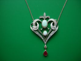Jugendstil-Anhänger,14 K.Gold