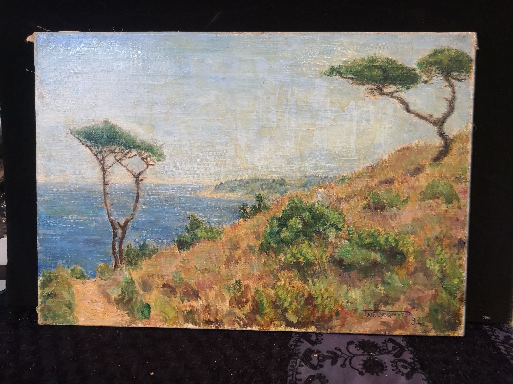 Dipinti: PAYSAGE SIGNÉ ET DATÉ 32 – Usato da Genève venduto da Qanil77