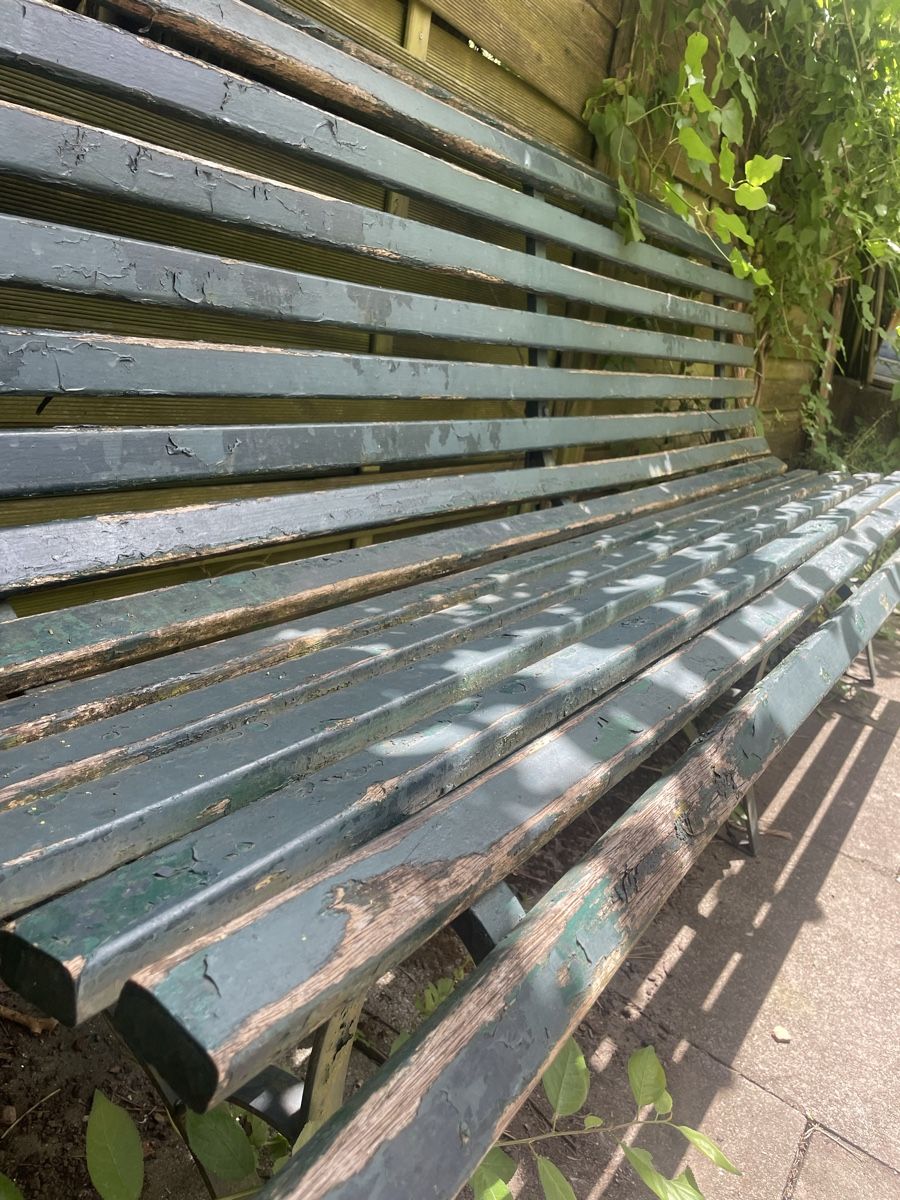 Panchine: Gartenbank mit Gusseisenfüssen – Usato da Zürich venduto da upton1971 1
