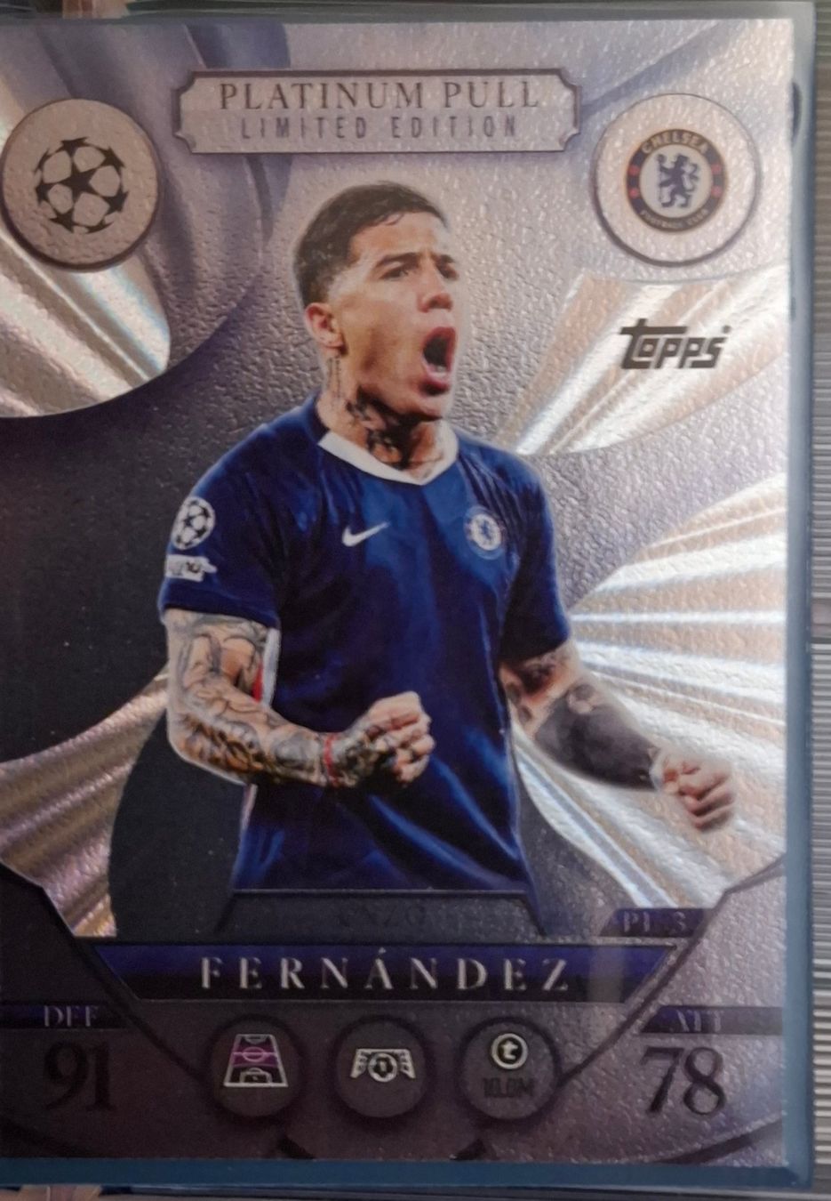 Topps Sammelbilder & Trading cards: Topps Match Attax 25/26 Platinum Pull Enzo Fernandez – Neu (gemäss Beschreibung) aus Binz von tri_nj88