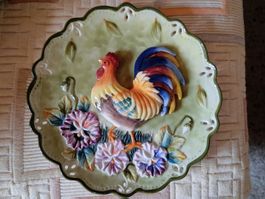Très belle Assiette avec coq 🐓 21cm diamètre
