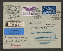 1926 : CH Afrikaflug bis Athen + retour : KP 180.--