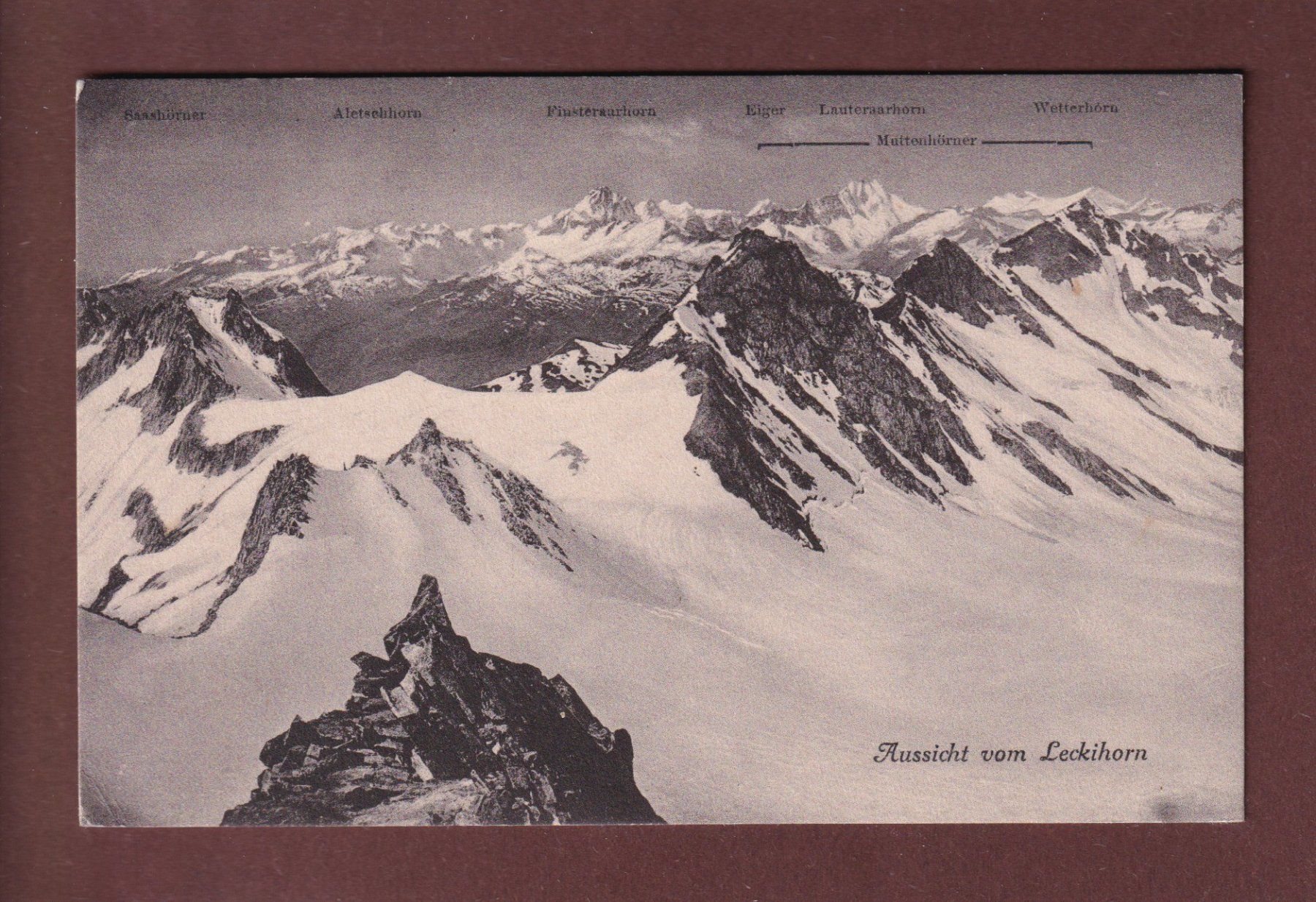 Cartes postales: Aussicht vom LECKIHORN - 1913 – D'occasion à Pully par nicecards