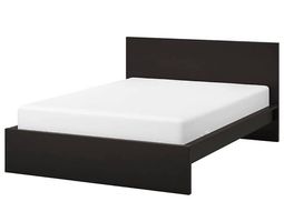Letto IKEA MALM 160x200 marrone-nero con doghe 