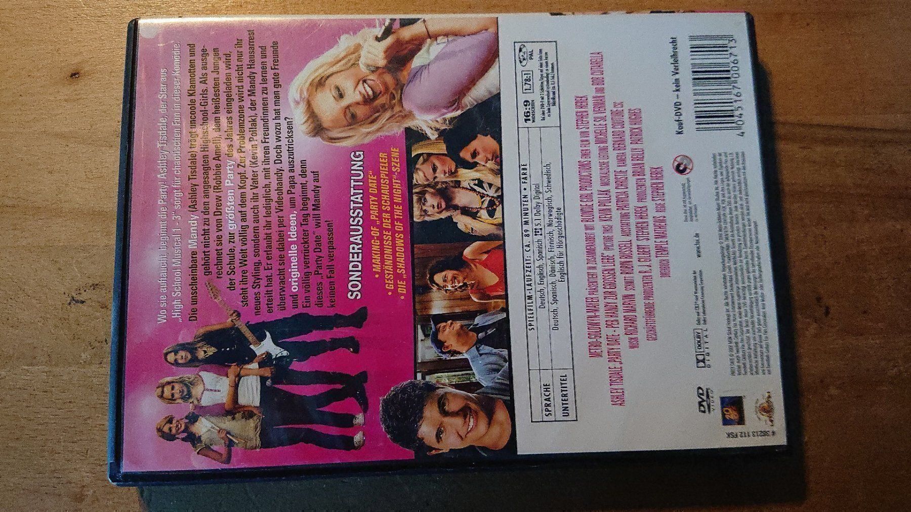 Tutti i DVDs: DVD Ahley Tisdale Party Date – Usato da Gelterkinden venduto da martinom 1