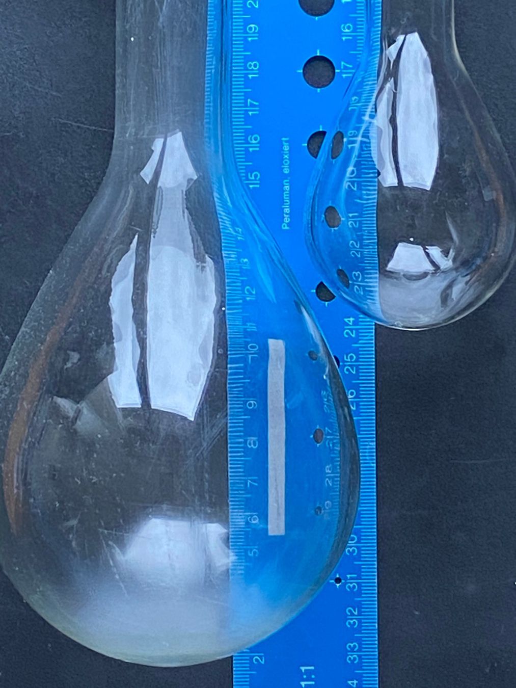 Gläser: 2 Langhals-Rundkolben, ca. 100ml und 400ml – Gebraucht aus Unterengstringen von  1