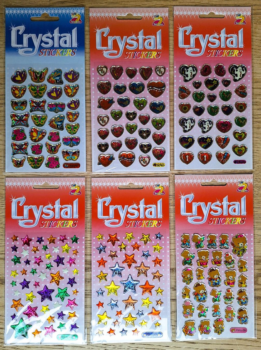 Sticker: 6 Bogen Crystal glitzer Gel Sticker – Nuovo e nell'imballaggio originale da Fahrwangen venduto da hegim