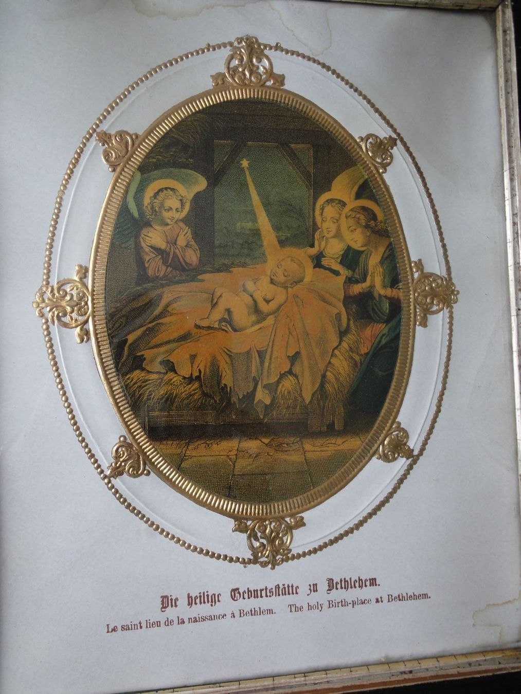 Grafica & Litografie: Relief-Litho  Heiligenbild Geburtstätte – Usato da Chur venduto da omonia 1