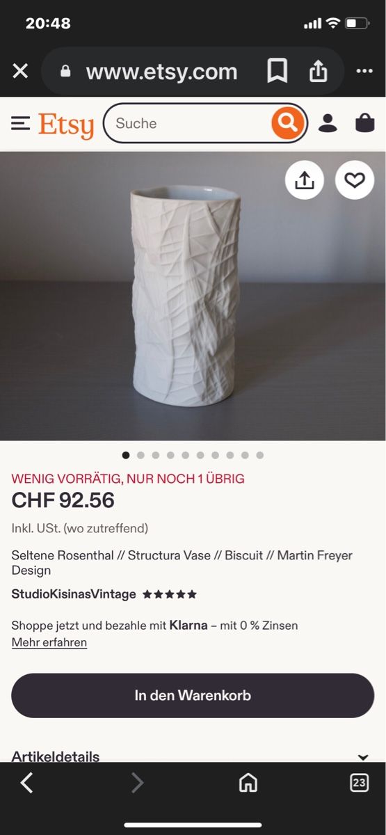 Rosenthal Vasen & Gefässe: Rosenthal Vase Rarität – Neu (gemäss Beschreibung) aus Zürich von benebiene 4