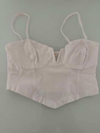 Weisses Sommer Top, Bustier Style, Grösse XS, neuwertig!