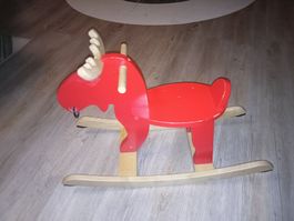 Schaukel Elch aus Holz, Kinderspielzeug