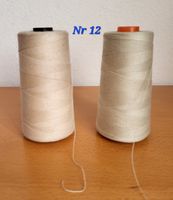 Overlockfaden-Spulen, Farbe Beige, Nr. 12,