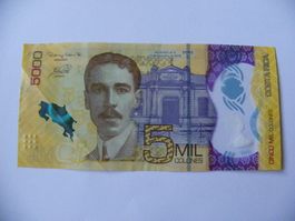 5000 Colones Costa Rica 2018, Banknote Guter Zustand