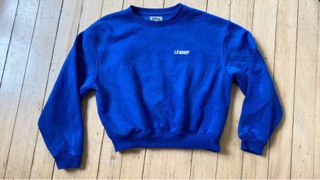 Stylischer blauer Pullover LÄ SHADY Gr 164 wie Neu