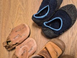 Kids Shoes Bundle:Slippers, & Moccasins, Size 23