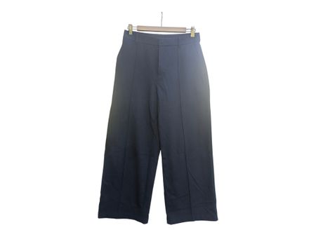 Uniqlo Wide-Leg Seamed Trousers / Pants in Dark Navy/Black M