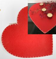 NEU Riesen-Herz Muttertag Set Tischset Filz Bastelfilz