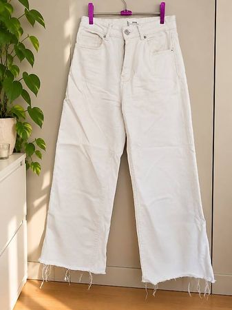 Jean blanc wide leg  Taille haute 36