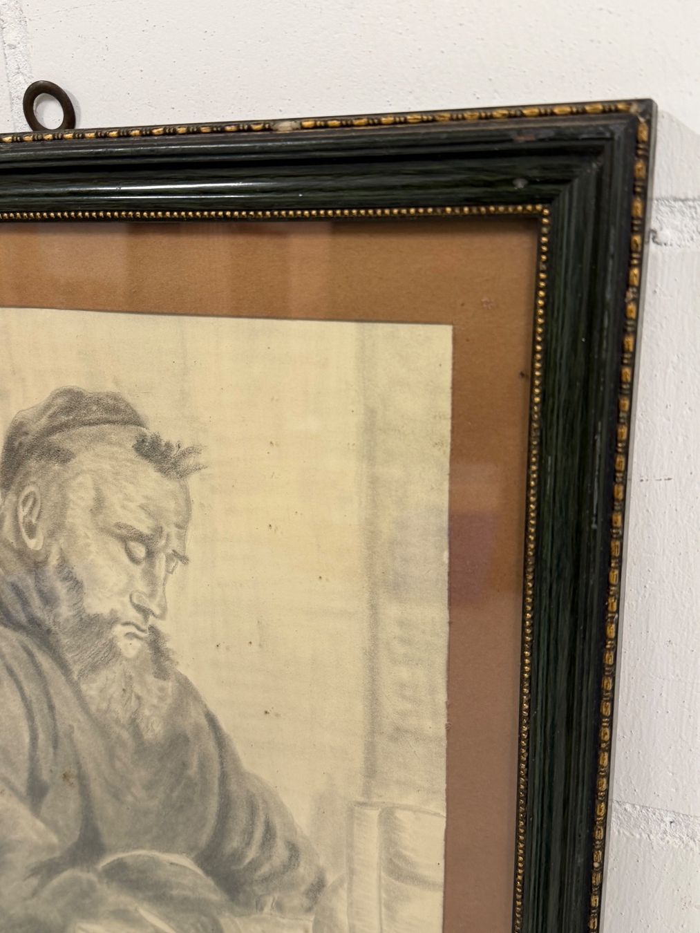 Dipinti: Vintage gerahmte Bleistiftzeichnung eines Mönchs, Wandkunst – Usato da Basel venduto da PAUL_ART 6