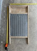 Waschbrett Holz Metall alt gebraucht 60x33cm