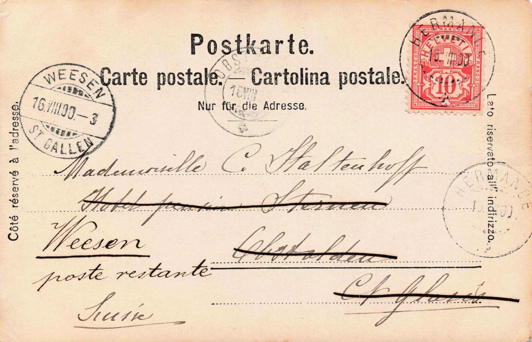 Cartoline postali: Hermance Schafe 1900 – Usato da Biasca venduto da Blenio71 1
