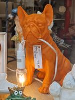 Tischleuchte / Lampe Hund / Französische Bulldogge Orange