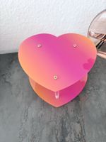 Herz Deko Ständer Acryl pink orange ombre neu