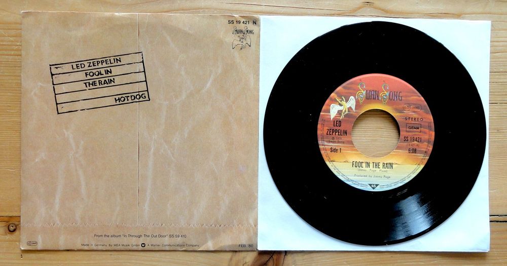 SI LED ZEPPELIN fool in the rain 1979 SWAN SS 19421 mint (Gebraucht) in ...
