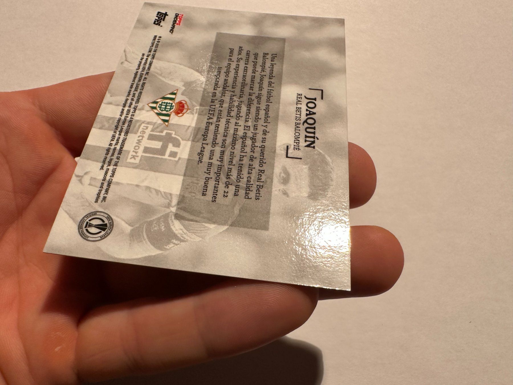 Panini Carte collezionabili: 2023 Topps UCL Simplicidad Joaquin 01/99 – Usato da Hagendorn venduto da Pokecollectorch 4