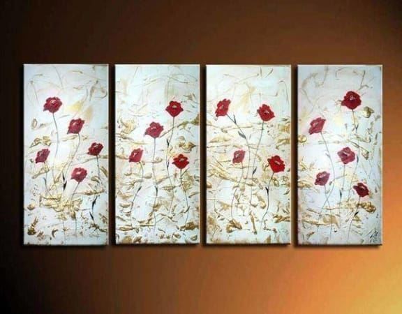 Dipinti: X424 Acrylgemälde 4 tlg. Handbemalt – Nuovo (secondo la descrizione) da Necker venduto da liq24