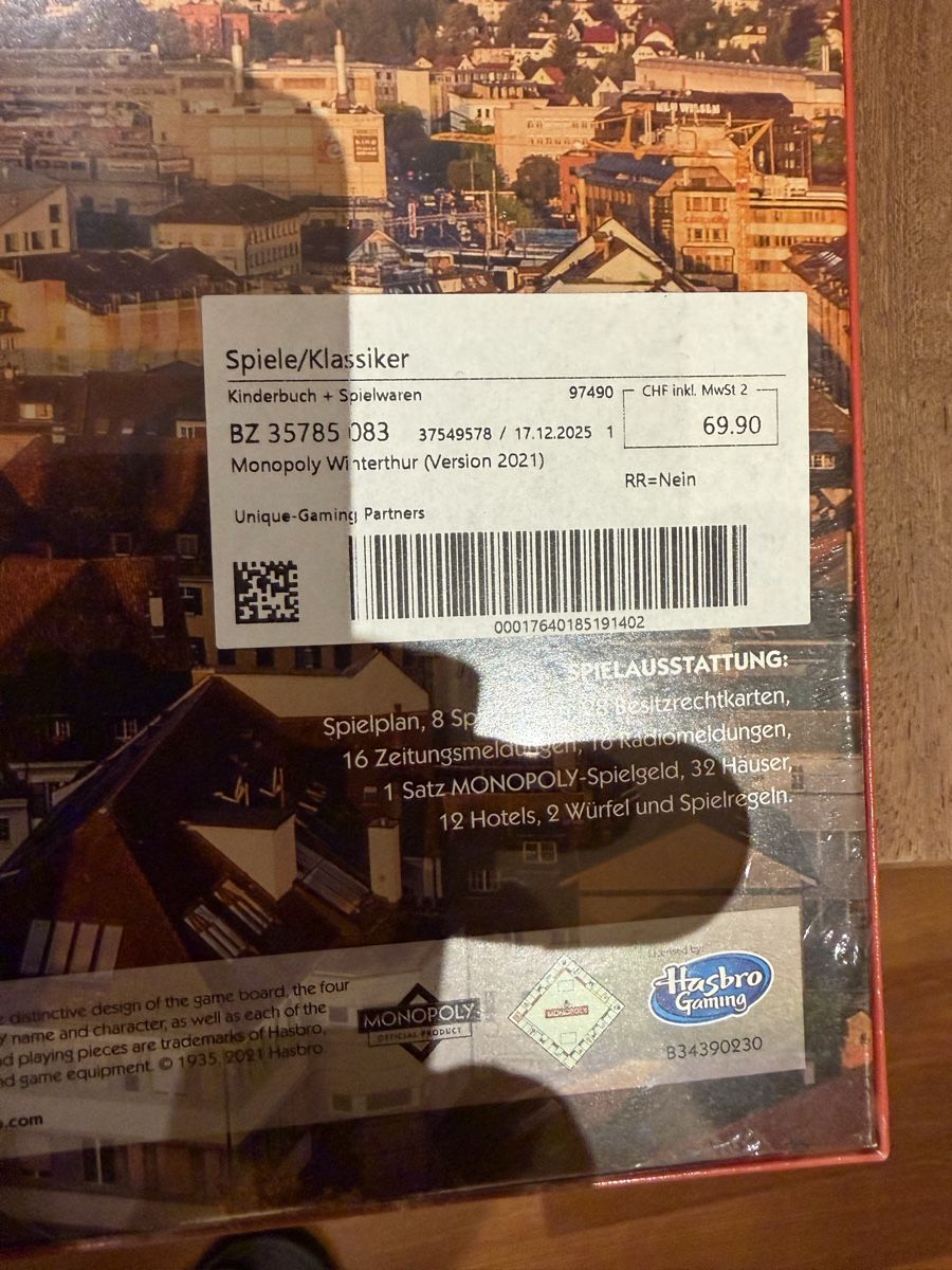 Spiele: Monopoly Winterthur Edition neu / Originalverpackt – Neu und originalverpackt aus Oetwil a.d. Limmat von Koha64 1