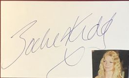 Jodie Kidd Autogramm signiert Karte mit Magazinbild 8x13cm
